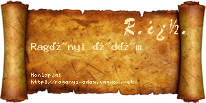 Ragányi Ádám névjegykártya