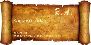 Ragányi Ádám névjegykártya